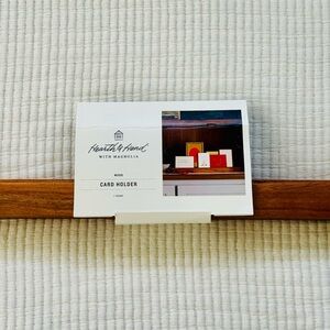 Hearth & Hand with Magnolia Wood Christmas Card Holder NWT